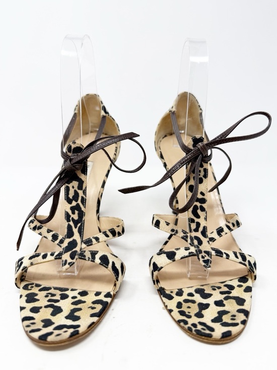 Manolo Blahnik Leopard Print Strappy Stiletto Heels Womens Size EU 39 - Picture 3 of 10